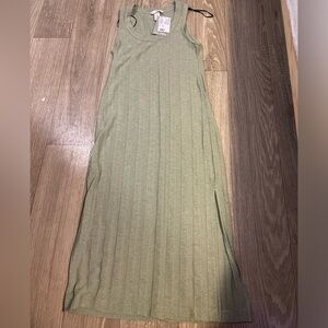 Cute stretchy sage green casual dress